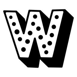 Letra pontilhada 3D w curso Desenho PNG