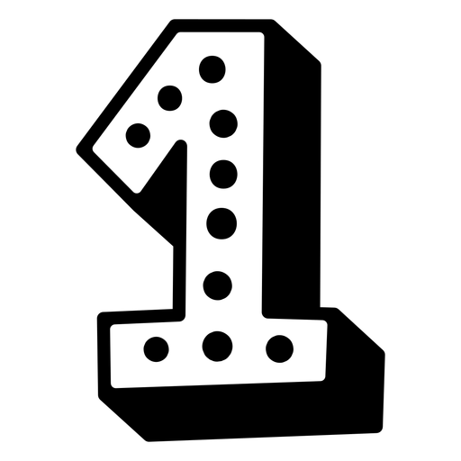 Download 3d pontilhado número 1 traço - Baixar PNG/SVG Transparente