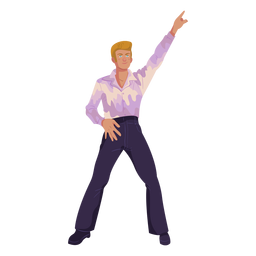70s disco move character PNG Design