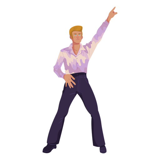 70s disco move character PNG Design
