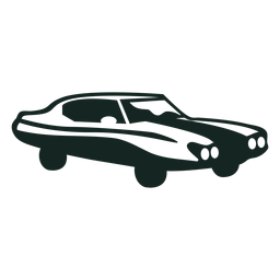 Golpe de coche antiguo de los 70 Diseño PNG