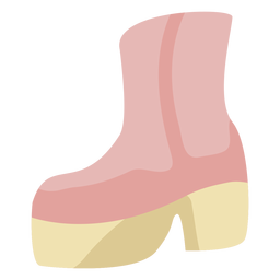 70s Platform Boots Flat Png & Svg Design For T-shirts