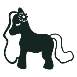 Golpe de pony de los 70 Diseño PNG