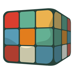 Cubo de rubik de los 70 plano Cubo de rubik de los 70 plano