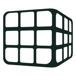 70s rubik's cube stroke PNG Design