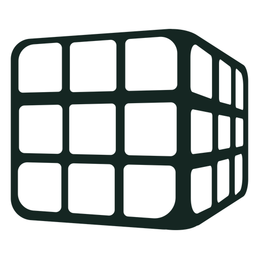 70s rubik's cube stroke PNG Design