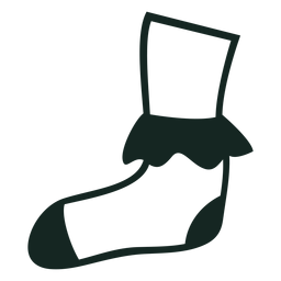 Trazo de calcetines de los 70 Diseño PNG