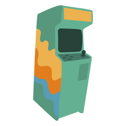 Apartamento de máquina de videogame dos anos 70 Desenho PNG