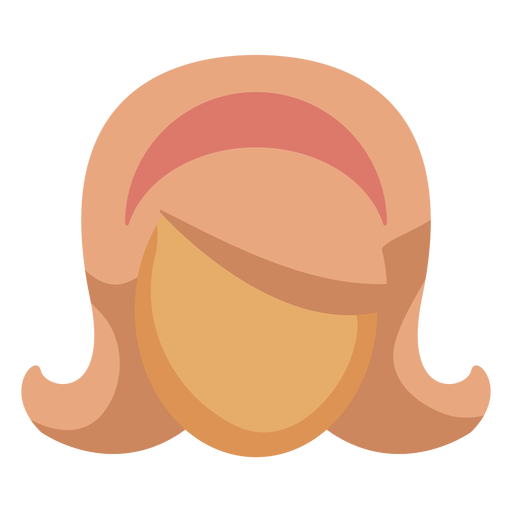 70s hairstyle classic flat PNG Design
