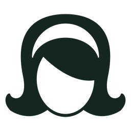 70er Jahre Frisur weiblich flach PNG-Design