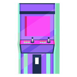 Máquina de arcade de los 80 colorida Transparent PNG