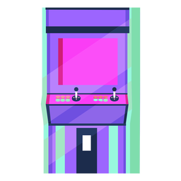 Máquina de arcade dos anos 80 colorida