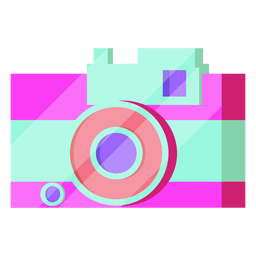80s camera colorful PNG Design