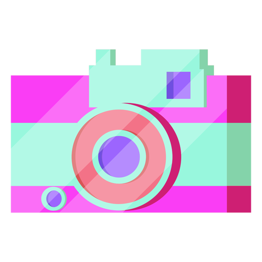 80s camera colorful PNG Design