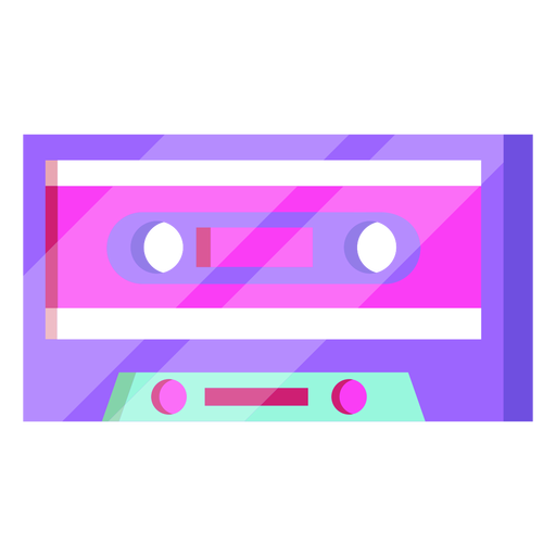 80s cassette colorful - Transparent PNG & SVG vector file