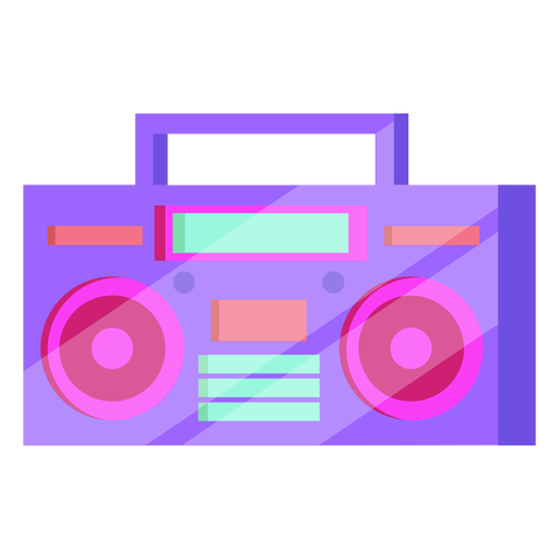 80s cassette player colorful