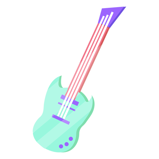 80s electric guitar colorful PNG Design