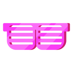Entalhe óculos anos 80 colorido Desenho PNG