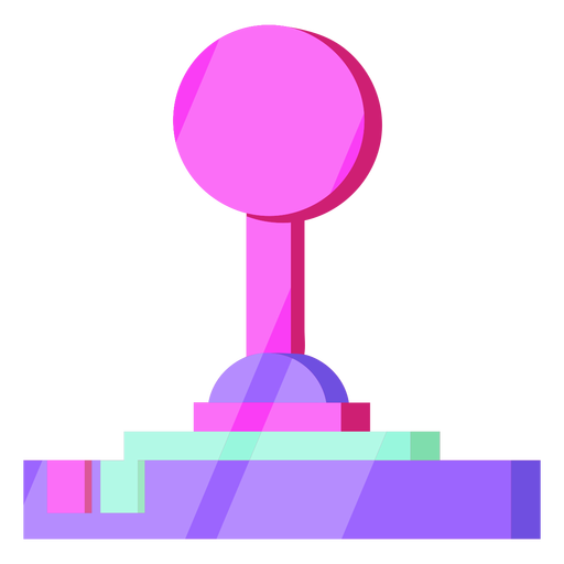 80s joystick controller colorful PNG Design