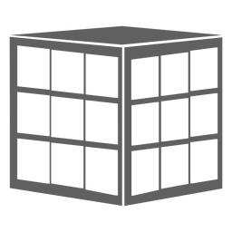 Cubo de rubik dos anos 80 Desenho PNG