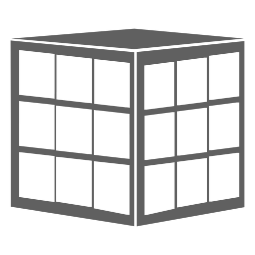 Cubo de rubik de los 80 Diseño PNG
