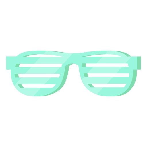 80er Jahre Slot Brille bunt PNG-Design