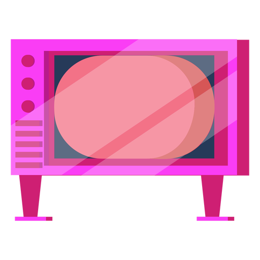 Televisi?n de los 80 colorida Diseño PNG