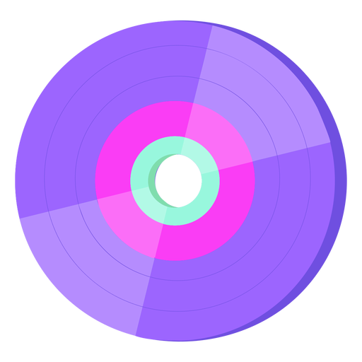 80s vinyl record colorful PNG Design
