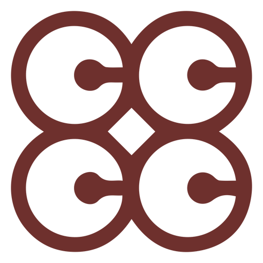 Símbolo africano signo de matrimonio trazo Diseño PNG