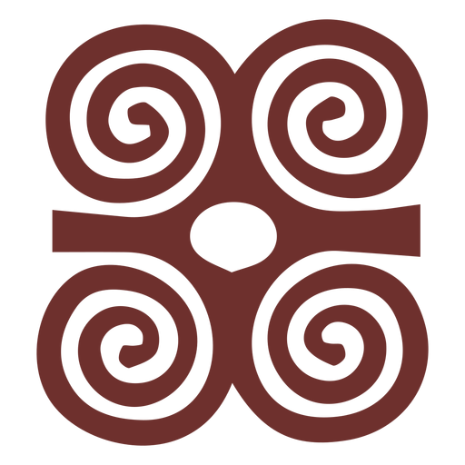 African symbol ram's horns stroke PNG Design