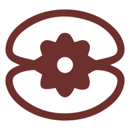Trazo de concha de símbolo africano Diseño PNG