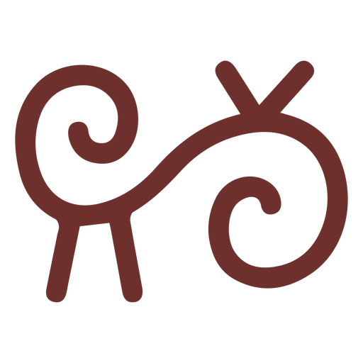 Afrikanischer Symbolstammschlag PNG-Design