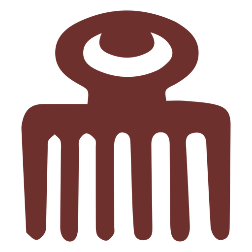 Trazo de peine de madera símbolo africano - Descargar PNG/SVG transparente
