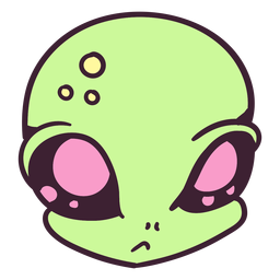 Design PNG E SVG De Língua Da Cabeça Do Alienígena Para Fora Traço