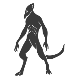 Silhueta de cauda de monstro alienígena Desenho PNG