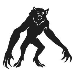 Alien Monster Werwolf Silhouette PNG-Design