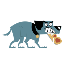 Angry Dog Sneaker Biss Illustration PNG-Design
