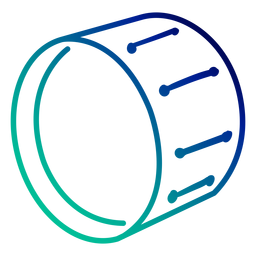 Bass Drum Farbverlauf PNG-Design