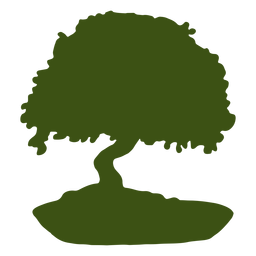Silhuetas de árvores de bonsai Transparent PNG