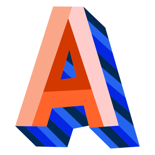 Download Colorful 3d Letter A Transparent Png Svg Vector File