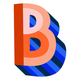 Letra 3d colorida b