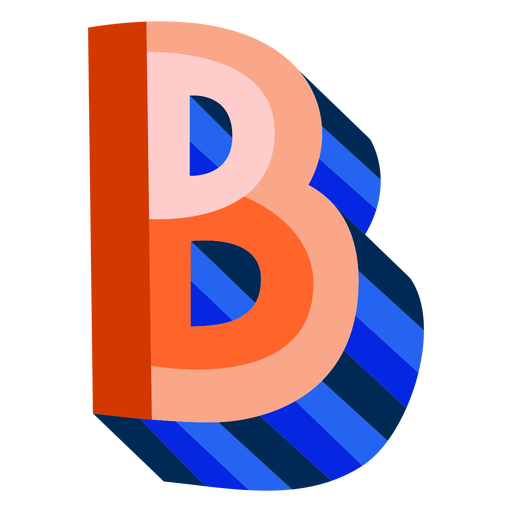 Download Colorful 3d Letter B Transparent Png Svg Vector File