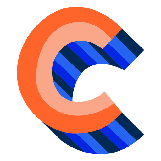 Download Colorful 3d letter c - Transparent PNG & SVG vector file