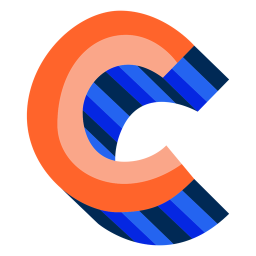Colorful 3d letter c