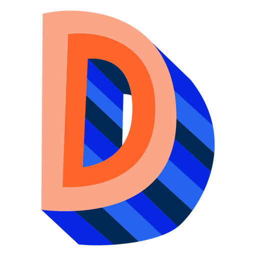 Letra 3d colorida d Desenho PNG