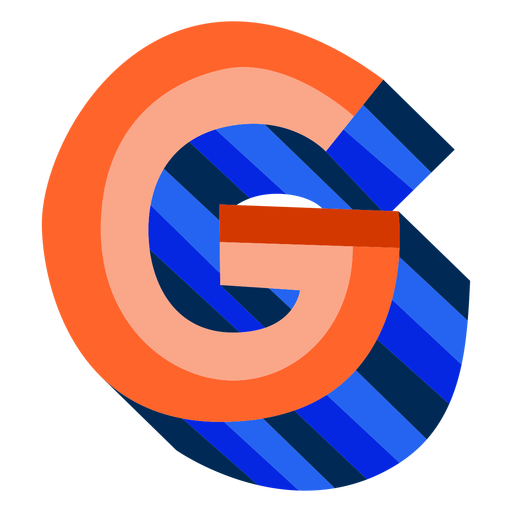 Colorful 3d letter g PNG Design