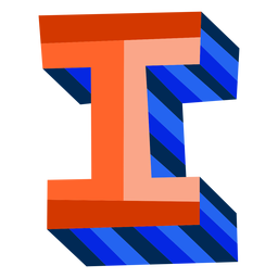 Carta 3d colorida eu Desenho PNG