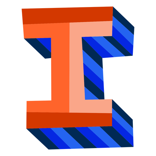 Colorful 3d letter i
