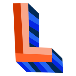 Letra 3d colorida l