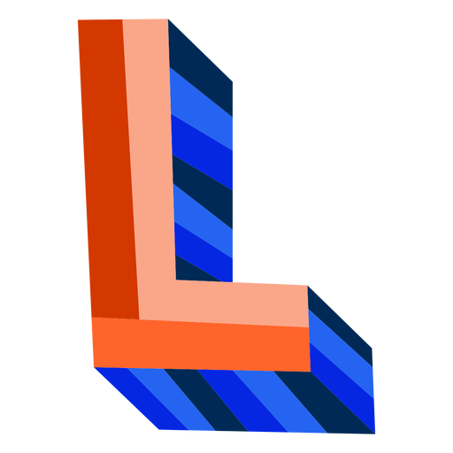 Colorful 3d letter l